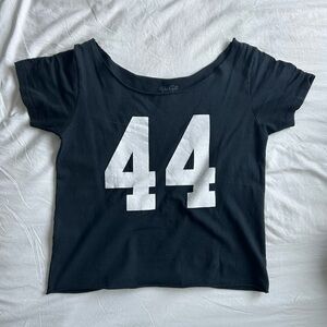 Brandy Melville Hailie 44 Off The Shoulder Short Sleeve Top